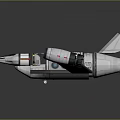 Cosmic Aerospace Spacecraft With Main Cabin Wings Thrusters Windows And Ladder