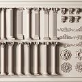 Classical Roman Column Lamp Plate Villa Carved Plaster Column Villa Door Column 3d model