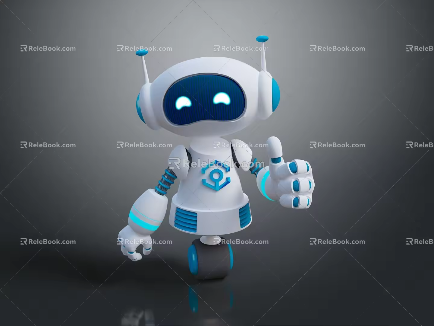Industrial Robot Single Wheel Robot Double Wheel Robot Robot Robot Assistant Small Robot 3d model