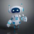 Industrial Robot Single Wheel Robot Double Wheel Robot Robot Robot Assistant Small Robot 3d model