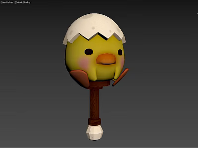 Modern Staff Chick Magic Wand 3d model Modern Staff Chick Magic Wand 3d model