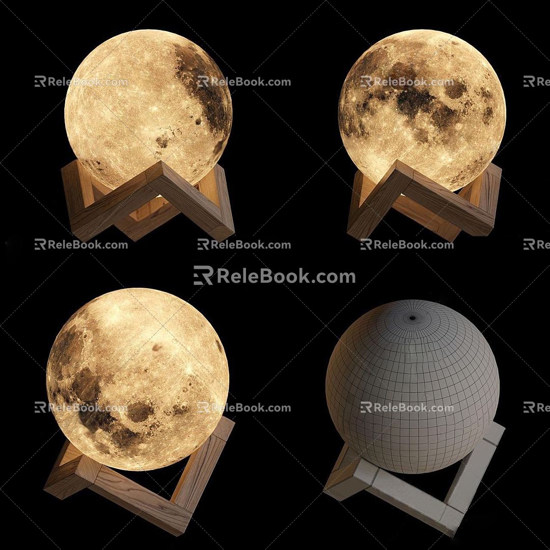 Modern Table Lamp Lunar Table Lamp 3d model