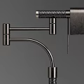Modern Floor And Table Lamps With Metal Textured Pole And Square Base Design