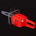 Eolomaq Red Industrial Chainsaw With Sharp Chain And Ergonomic Handle 3d model