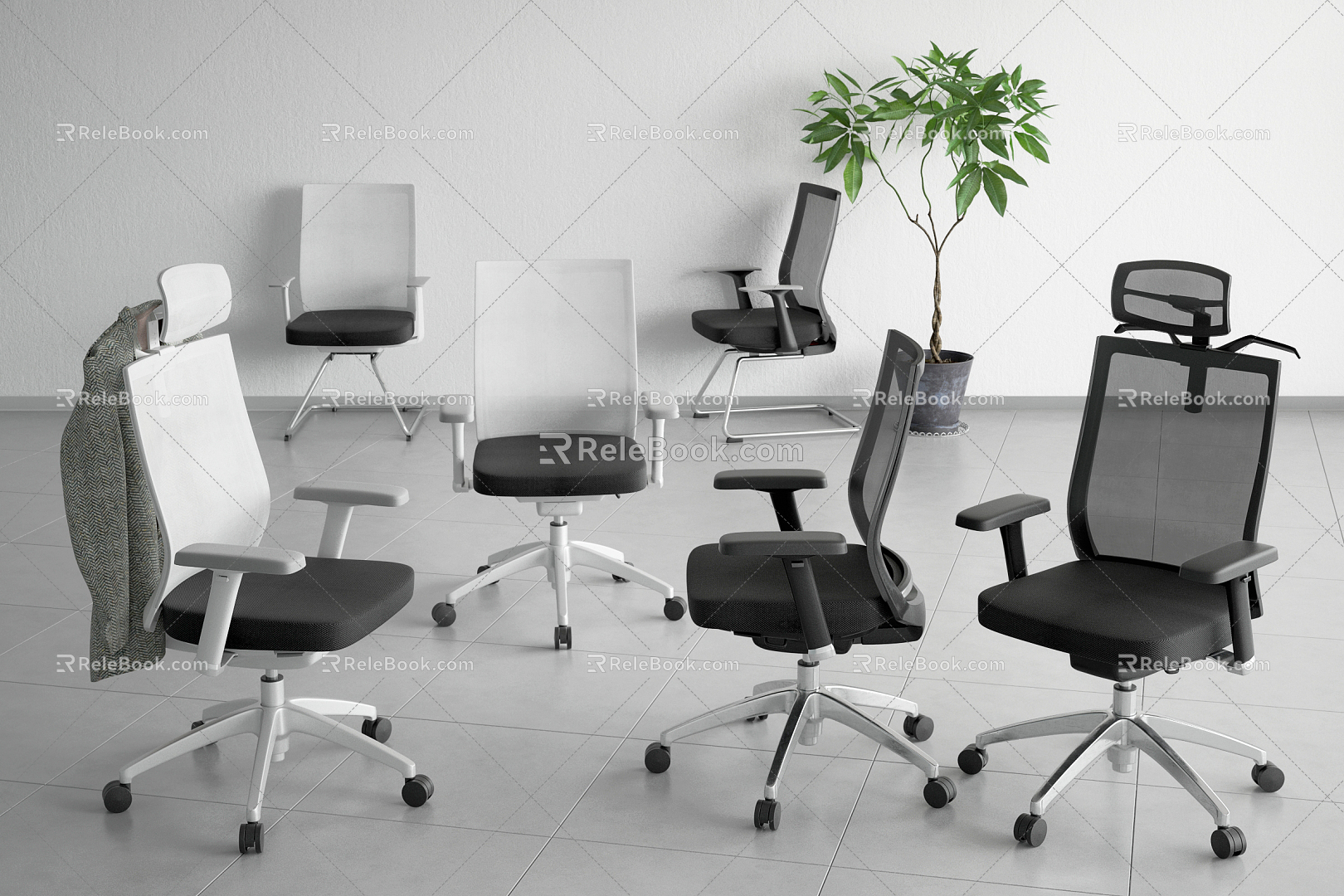 Modern office chair 3d model