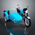 Tricycle Tricycle Motorcycle Express Car Cartoon Tricycle 3d model