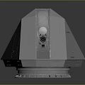 Military Weapon Turret With Long Gun Barrel And Gray Mounting Structure