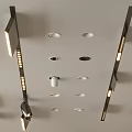 Ceiling Mounted Downlights and Spotlights in Modern Interior Design 3d model