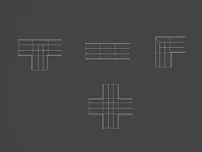 Geometric Line Framework Design With Various Structural Patterns And Grid Layouts 3d model