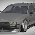 Hyundai N Performance Grey Coupe With Aerodynamic Body Kit LED Headlights And Red Accented Wheels