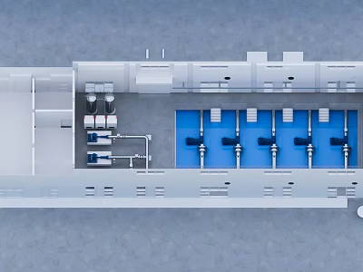 Modern backwash overlooking 3d model
