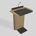 Modern Wooden Conference Table With Microphone For Minimalist Office Meeting Space Design