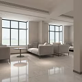 Modern reception area changed to simple 3d model