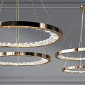 Modern Elegant Chandeliers With Crystal Decor And Circular Metal Frames In Different Sizes