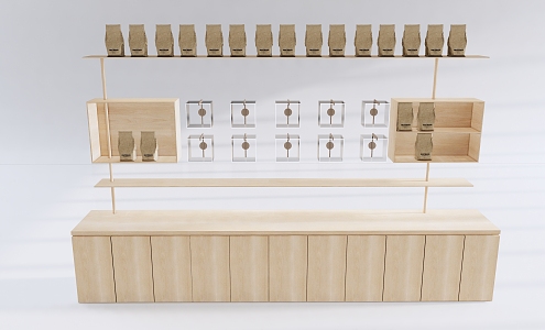 Coffee Shop Shelf Coffee Shop Baking Shop Cake Shop Display Rack 3d model