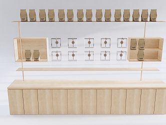 Coffee Shop Shelf Coffee Shop Baking Shop Cake Shop Display Rack 3d model