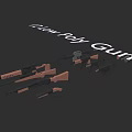 Low Poly 3D Guns Collection With Stylized Design And Detailed Features 3d model