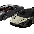 Super Run Bugatti McLaren 3d model