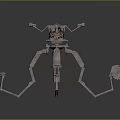 Multi Legged Mechanical Creature With Robotic Arms Central Body And Gear Components 3d model