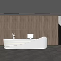 Modern Front Desk Office Front Desk Company Front Desk Cashier Desk Bar Desk Simple Front Desk 3d model