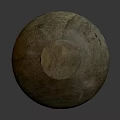 Rustic Stone Architectural Component With Circular Top And Broad Base