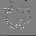 Modern Pendant Lights with Curved LED Strips and Spiral Designs for Home Decor