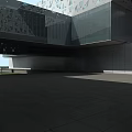 Modern Residential Building Featuring Glass Curtain Walls Geometric Patterns And Contemporary Architectural Design