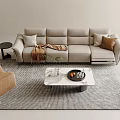 Modern Sofa Combination Sofa Coffee Table Living Room Sofa Multi-Person Sofa Single Person Sofa Leather Sofa Coffee Table Side Table 3d model