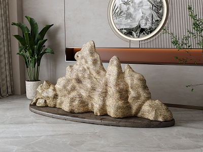 New Chinese stone rockery 3d model