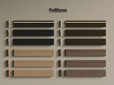 Stylish Decorative Lines From Poliform With Various Color Options And Smooth Finishes 3d model