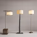New Chinese Floor Lamp Fishing Lamp Transparent Stone Floor Lamp Zen Floor Lamp 3d model