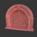 Gate House Wooden Fence Wooden Box Shelf Stone Gate House Gate Post Stone Gate Post Ruin Gate Post Arch Stone Post 3d model