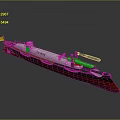 Detailed LNG Ship Model With Red Hull White Body And Black Structure Design