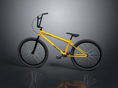Modern Yellow Mongoose BMX Bicycle With Black Wheels And Sleek Frame 3d model