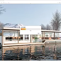 Modern Post Station Architecture Landscape Architecture Small Building Small Public Building Cafe Architecture 3d model