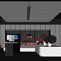 Science and Technology Product Achievements Exhibition Hall Product Display Desk Display Cabinet 3d model