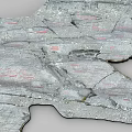 Gray Stone Surface With Red Carvings And Wooden Accents For Natural Design