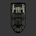 Military Style Camouflage Hovercraft Water Vehicle With Open Deck And Canopy