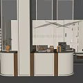 Modern partition glass screen partition 3d model