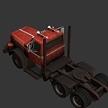 1960 s semi-trailer truck 3d model