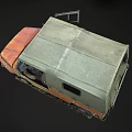 Old Rusty Van With Broken Windows And Worn Out Exterior Look 3d model