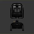Modern Electric Black Motorcycle With Comfortable Seat Front Basket And Four Wheels