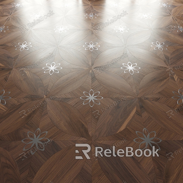 Middle Ancient Parquet Wood Flooring model