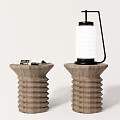 Quiet Round Side Log Side Table Coffee Table Low Table Decorative Table Lamp Reading Lamp Book Ornaments Low Stool 3d model