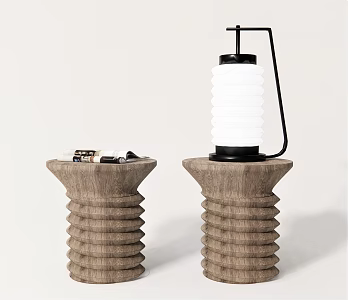 Quiet Round Side Log Side Table Coffee Table Low Table Decorative Table Lamp Reading Lamp Book Ornaments Low Stool 3d model