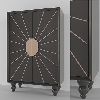 American Side Cabinet Storage Cabinet 3d model