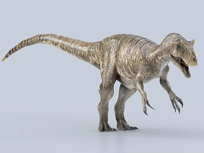 Realistic Dinosaur Model With Lifelike Textured Skin Open Mouth And Sharp Claws 3d model