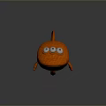 Cute Orange Fish Shaped Toy With Big Eyes And Scaly Texture Design