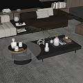 Modern Coffee Table Square Coffee Table Alphabet Coffee Table Solid Wood Coffee Table Coffee Table Ornaments 3d model