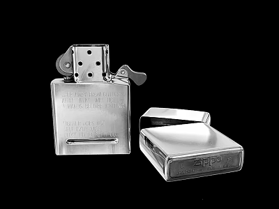 Stainless Steel Metal Lighters Open And Closed Design Portable Reusable Daily Living Supplies 3d model